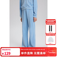 ELLE KIDS童裝 戴帽天鵝絨秋季女童休閑套燙鉆開(kāi)衫外套/長(cháng)褲可選 藍色-長(cháng)褲 165 (M)