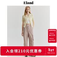 ELAND衣戀短袖針織衫女時(shí)尚甜美糖果色polo衫夏季新款 乳白色(64)Cream S 160