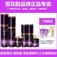 雪花韻【官方】原蛋白玻色因緊致抗皺護膚品補水保濕水乳洗面奶化妝品全 六件套：水+乳+霜+BB+眼霜+精華