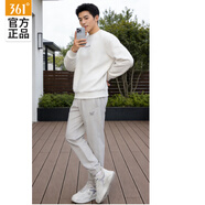 361°男鞋運動(dòng)鞋秋冬網(wǎng)面新款休閑運動(dòng)復古鞋子男跑步鞋舒適軟底慢跑鞋 羽毛白/懷舊藍 39