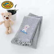 G.duck女童新款?lèi)?ài)莎公主外穿打底褲春秋純棉兒童裝長(cháng)褲寶寶女孩彈力褲子 23060打底褲【灰】 90 (80-88cm)