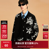 MLMR MY LIFE MY RULES冬季新款寬松提花設計針織衫上衣情侶款男士毛衣M2332400 黑色 XXS 160