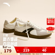 安踏TT鞋丨王一博同款德訓鞋男女情侶款春季休閑板鞋運動(dòng)鞋休閑薄底鞋 【男款TT】白/一度灰/基礎黑-5 43 （建議拍大半碼）