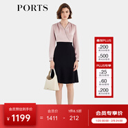 PORTS寶姿女裝春季新款時(shí)尚氣質(zhì)長(cháng)袖連衣裙ALN9D066JWP052 粉紅色 M (6)