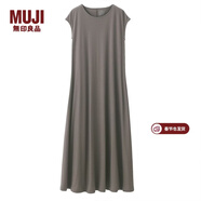 MUJI MUJI 女式 莫代爾棉 拖腳背連衣裙 淺灰棕色 M-L