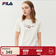 斐樂(lè ) 斐樂(lè )女裝官方女士短袖T恤夏季休閑運動(dòng)內搭t恤運動(dòng)上衣 云菇白-WT 2XL （180/96A/XXL）