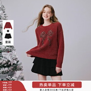 香影絲絨黑色蛋糕短裙女2026春裝新款高腰a字蓬蓬百搭新年半身裙 套裝2 M 160/64A/95-110斤