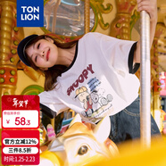 唐獅（TonLion）2025女史努比撞色圓領(lǐng)短袖T恤
