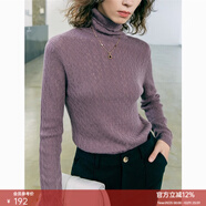 顏域氣質(zhì)高領(lǐng)打底毛衣女冬裝2023新款百搭修身顯瘦氣質(zhì)內搭上衣 紫色 S 36