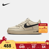 NIKE 耐克男女空軍一號休閑板鞋AIR FORCE 1內嵌氣墊緩震小白鞋大童鞋 HJ4563-200 40 【建議腳長(cháng)25cm】