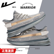 回力男鞋秋季透氣鞋子男休閑鞋男百搭潮流跑步鞋男減震爆米花運動(dòng)鞋 灰色 0463 42