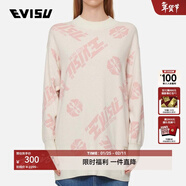 EVISU女士滿(mǎn)地家花與標志提花毛衣2EAHTW1SR368OSWA 白色滿(mǎn)地 M