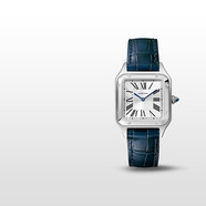 卡地亞(Cartier)山度士系列石英手表女款白盤(pán)皮帶38*27.5mmWSSA0023