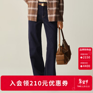 ELAND衣戀牛仔褲女時(shí)尚寬松闊腿褲棉質(zhì)長(cháng)褲2025冬季新款 深牛仔色(57)D/Indigo L 28