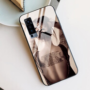 適用16Promax玻璃手機殼側臉男新款17美女12黑白保護套14創(chuàng  )意 背影紋身女 //OPPO/VIVO///一加/傳音