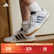 adidas ENTRAP美式校園風(fēng)運動(dòng)少年感復古籃球風(fēng)板鞋男女阿迪達斯   白色/藍色   42.5