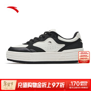 安踏（ANTA）板鞋女冬季新款厚底低幫小白運動(dòng)鞋 基礎黑/象牙白-2 36 (225mm)