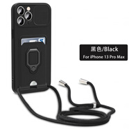 恒進(jìn)（HENGJIN）創(chuàng  )意鏡頭推窗帶掛繩適用16蘋(píng)果13手機殼12全包11套防摔15插卡指環(huán)支架iphone14斜挎x保護套女車(chē)載 黑色【推窗+掛繩】贈鋼化膜 iPhone_8