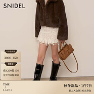 SNIDEL2025秋冬新品高腰花朵提花蕾絲刺繡荷葉邊短裙褲SWFP255148 花朵圖案 M (1)