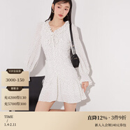 SNIDEL春夏甜美泡泡袖荷葉領(lǐng)收腰碎花連衣裙SWFO241069 圓點(diǎn)圖案 M （1）