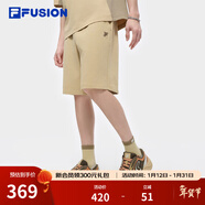 FILA FUSION斐樂(lè )章昊同款情侶針織五分褲男子女子夏季時(shí)尚休閑短 【男】迷迭卡其-LK M