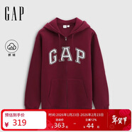 蓋璞男女裝2025秋季新款logo抓絨貼布繡寬松衛衣連帽衫上衣787439