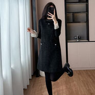 花花公子（PLAYBOY）小香風(fēng)連衣裙套裝感氣質(zhì)內搭上衣背心裙兩件套女秋冬款百搭顯瘦 無(wú)袖背心裙 單件 XL 【130-145斤】