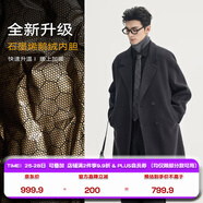 伯爵卓爾高端全羊毛雙面呢大衣100%男士2025秋冬季新款中長(cháng)款通勤男裝外套 暴雨灰（中長(cháng)款） 【二代-石墨烯/鵝絨內膽】 2XL (185)