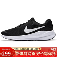 耐克NIKE男子跑步鞋REVOLUTION 7運動(dòng)鞋FB2207-001黑白42