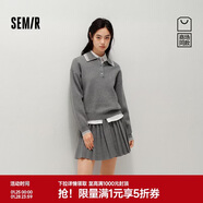 森馬（Semir）商場(chǎng)同款|套裝女冬撞色polo衫短裙2025學(xué)院風(fēng)兩件套101725117004