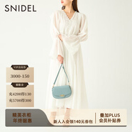 SNIDEL春夏款甜美仙女套頭寬松純色長(cháng)袖連衣裙SWFO231035 白色 M （1）