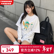 MLB官方 短袖男女圓領(lǐng)運動(dòng)龍年冬季新款運動(dòng)服韓版小標NY情侶休閑T恤 紐約洋基隊/奶油色/龍年款 L 175/96A