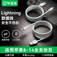 畢亞茲適用于【2條裝】充電線(xiàn)蘋(píng)果數據線(xiàn)快充線(xiàn)iPhone14/13/12ProMax/XR/Xs手機ipad平板USB車(chē)載1.5米 