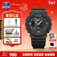 卡西歐（CASIO）GSHOCK手表女防水運動(dòng)潮流經(jīng)典三眼雙顯石英腕表圣誕節禮物送女友 GMA-S120MF-1A經(jīng)典黑+200米防水