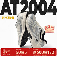 安踏（ANTA）AT2004丨復古銀色跑步鞋女春冬季新款運動(dòng)鞋潮 象牙白/銀/基礎黑-2 38 (235mm)