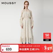 moussy 【歐陽(yáng)娜娜同款】女裝新款度假連衣裙028GAH30-6140 075花紋米色 S 00001