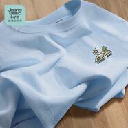 JEANSWEST LIFE真維斯短袖T恤男士純棉透氣夏季男女款半袖體恤青少年寬松五分袖A