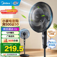美的（Midea）電風(fēng)扇家用風(fēng)扇 落地扇 立式輕音節能強風(fēng)電扇 宿舍降溫循環(huán)柔風(fēng)自然風(fēng)桌面小風(fēng)扇 【7葉低噪】SAF35MA