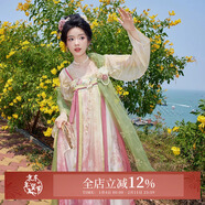 十三余小豆蔻兒[佩玉春風(fēng)]刺繡粉色裙子印花對襟衫唐制漢服女原創(chuàng  ) 披帛 現貨 M