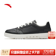 安踏（ANTA）呼吸板鞋男鞋冬季平底百搭小白鞋經(jīng)典休閑運動(dòng)鞋 基礎黑-3 44