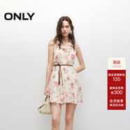ONLY2025夏季新款碎花荷葉邊無(wú)袖收腰短裙連衣裙女|125307013 HB5 迪拉 M