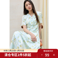 獨束大碼女裝油畫(huà)感雛菊連衣裙2025夏季新品優(yōu)雅大氣高腰碎花裙子 雛菊花 L （尺碼：2）