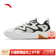 安踏（ANTA）后浪4 | 男子冬季透氣板鞋運動(dòng)風(fēng)休閑鞋 紙莎白/基礎黑-2 39