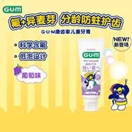 G·U·M康齒家 小企鵝兒童含氟防蛀牙膏寶寶牙膏2-12歲 葡萄味70g