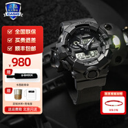 卡西歐（CASIO）【新年禮物】男表學(xué)生新年禮物黑金g-shock系列防水運動(dòng)日韓石英 GA-700BCE-1A尼龍表帶款
