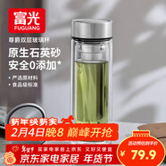 富光尊爵玻璃杯 男女士雙層水杯 高硼硅玻璃 304茶隔杯子泡茶杯400ml