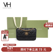 VANESSA HOGAN VH女包茵然軟包輕奢菱格鏈條斜挎腋下包單肩包情人節禮物送女友 黑色+綠野仙蹤禮盒