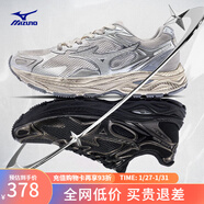 美津濃（MIZUNO）RACER S 軟底輕便運動(dòng)跑步鞋男女同款緩震透氣休閑慢跑鞋 18/臟臟銀 36 (225mm)