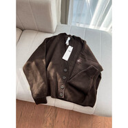 ALO YOGAAL韓版軟糯慵懶風(fēng)針織衫套裝秋冬新款開(kāi)衫V領(lǐng)毛衣闊腿褲兩件套女 咖色上衣 S