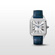 卡地亞(Cartier)山度士系列石英手表男款銀盤(pán)皮帶43.5mmWSSA0022